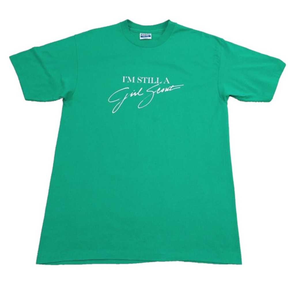 Vintage 1980s I'm Still A Girl Scout T-Shirt, Made in USA, Green, XL (46-48)